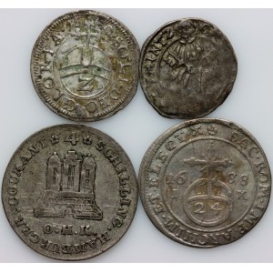 Germany, set of coins from the 17th-18th centuries, (4 pieces)