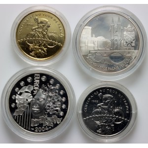 France, set of silver coins from 2003-2004, (4 pieces)
