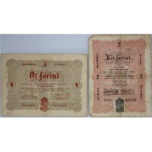 Ungarn, Banknotensatz 1848 (2 Stück)