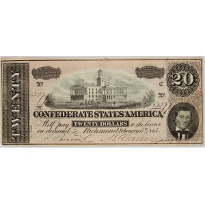 United States of America, Richmond, 20 Dollars 1864, series C