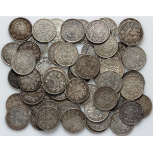 Germany, set of silver coins 1/2 Mark, (60 pieces)