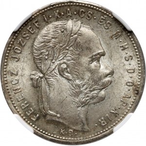 Hungary, Franz Joseph I, Forint 1881 KB, Kremnica
