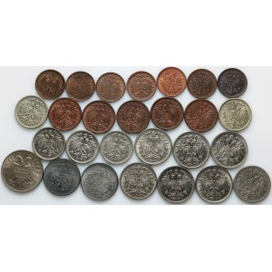 Austria, set of coins from the 19th-20th century, (27 pieces)