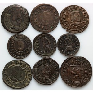 Espagne, jeu de pièces, (9 pièces)