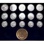 Yugoslavia, set of silver coins and medal, Olympic Games Sarajevo &#39;84, (16 pieces)