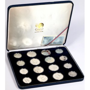 South Korea, Silver Coin Set, Seoul 1988 Olympics, (16 pieces)