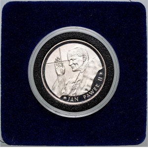 PRL, 10000 złotych 1988, Jan Paweł II, CIENKI KRZYŻ