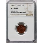 II RP, 2 pennies 1939, Warsaw