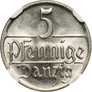 Wolne Miasto Gdańsk, 5 fenigów 1923, Berlin