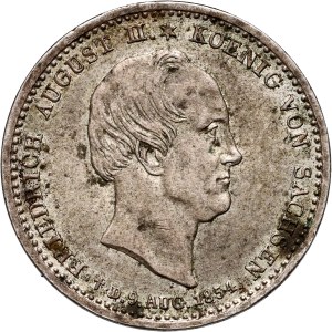 Germany, Saxony, Frederick Augustus II, 1/6 Thaler 1854