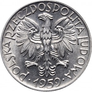 PRL, 5 złotych 1959, Rybak