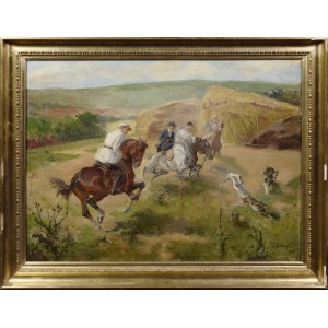 Stanislaw KACZOR-BATOWSKI (1866-1946), Hunting for hares, 1928