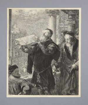 Ignacy ŁOPIEŃSKI (1865-1941), Judgment on Matejka, engraving circa 1900.