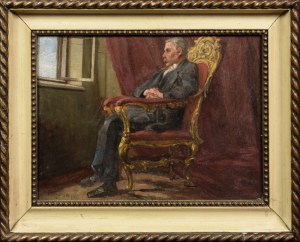 Piotr NIZIŃSKI (1858-1919), Homme dans un fauteuil, 1917