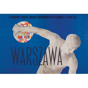 Tadeusz Trepkowski (1914–1954), Plakat II rencontres sportives amicales internationales de la jeunesse 1-4 août Warszawa, 1955