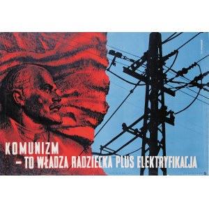 Mieczysław Berman (1903–1975), Plakat propagandowy Komunizm – to władza radziecka plus elektryfikacja, 1955