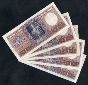 Argentyna. 1 Peso 1952 Pamiątkowa partia 5 sztuk