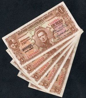 Urugwaj. 1 Peso 1939 (1948) Partia 5 sztuk