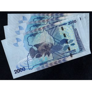Uganda. 2000 Shillings 2022 3 Consecutive Pieces
