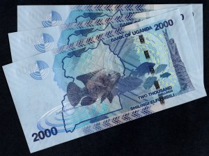 Uganda. 2000 Shillings 2022 3 Consecutive Pieces