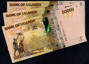 Uganda. 50000 Scellini 2022 3 Pezzi Consecutivi