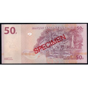 Congo. 50 Francs 2007 Specimen