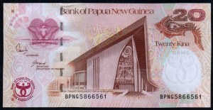 Papua Nuova Guinea. 20 Kina 1973-2008 commemorativo