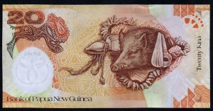 Papua Nová Guinea. 20 Kina 1973-2008 Pamätný list