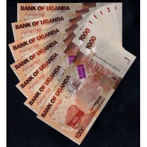 Uganda. 1000 Shillings 2022 7 Consecutive Pieces