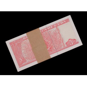 Cuba. 3 Pesos 2005 Bundle of 100 Uncirculated Pieces