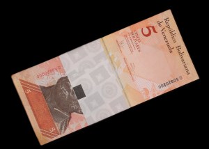 Venezuela. 5 Bolivares Fuertes 2011 Lot de 100 pièces non circulées