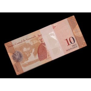 Venezuela. 10 Bolivares Fuertes 2013 Bundle of 100 Uncirculated Pieces
