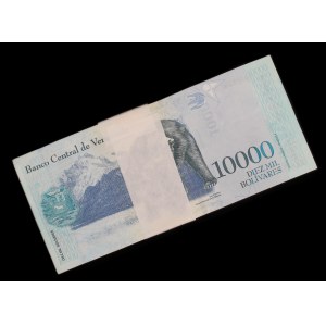 Venezuela. 10000 Bolivares Fuertes 2017 Bundle of 100 Uncirculated Pieces