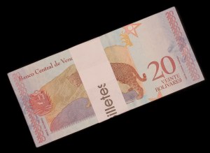 Venezuela. 20 Bolivares Soberanos 2018 Lot de 100 pièces non circulées