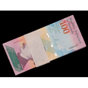 Venezuela. 100 Bolivares Soberanos 2018 Bundle of 100 Uncirculated Pieces