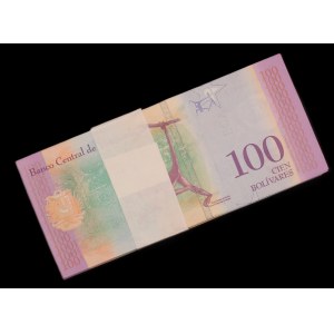 Venezuela. 100 Bolivares Soberanos 2018 Bundle of 100 Uncirculated Pieces
