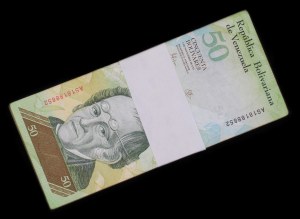 Venezuela. 50 Bolivares Fuertes 2015 Bundle of 100 Circulated Pieces