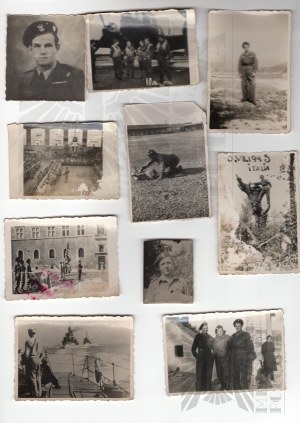 PSZnZ Set di 17 foto Italia 1945 del 66 Pomeranian Infantry Baon ITP