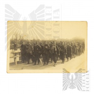 World War 2 / Second Republic Photo Column of Polish Prisoners of War.