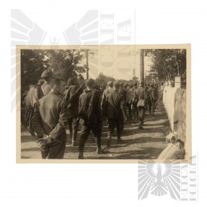 2 WŚ / II RP Zdjęcie Maszerujących Żołnierzy Wojska Polskiego - Wrzesień 1939.