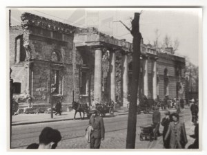 Occupation - Warsaw, Ruins of the Exchange Building on Królewska Street Photo