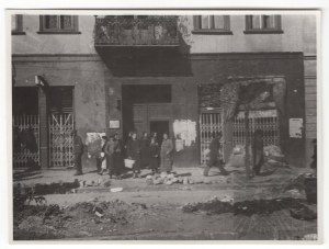 Occupation - Photo of Entrance to Tenement House Damage After Bombing