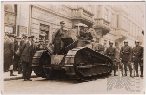 II RP - Májový štátny prevrat - Varšava 1926 - Fotografia z pouličných bojov - TankFT-17 číslo 1087