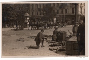 II RP - May Coup - Warsaw 1926 - Photo From Street Fights - Cavalry and Horse Artillery.