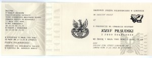 PSZnZ Invitation to the Opening of the Exhibition Jozef Pilsudski and His Soldiers - London 1985 - Edward Raczynski