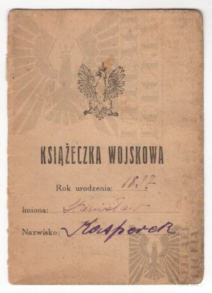 II RP Military Booklet Stanislaw Kasperek - Wadowice - 12th Infantry Regiment