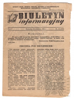 2WW CONSPIRACY - News Bulletin No. 16 (171)- Warsaw, April 20, 1943.