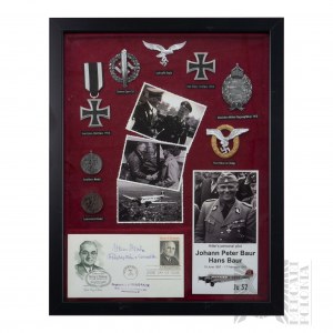 World War 2 / Third Republic Signature of Adolf Hitler's Personal Pilot Johann Peter Baur - Hans Baur