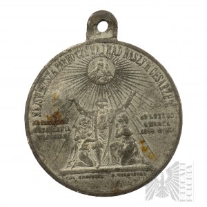 Russie tsariste Alexandre II - Médaille d'affranchissement des paysans 1864 Zinc.