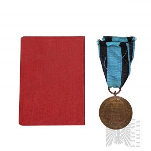 Tessera di legittimazione del Partito Comunista (PRL) Medaglia di bronzo per il servizio meritevole nel campo della gloria - Marian Spychalski